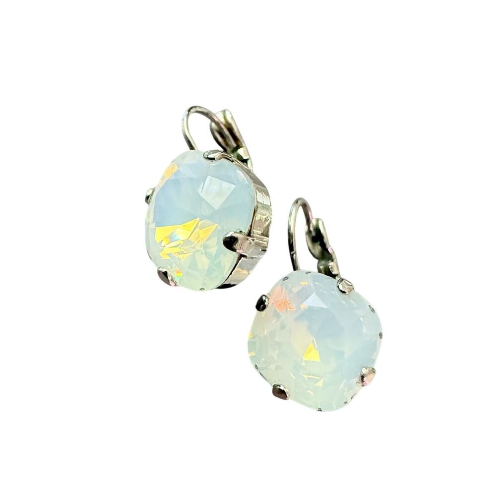 Sabika Silver Tone Opal-Effect Crystal Drop Earrings